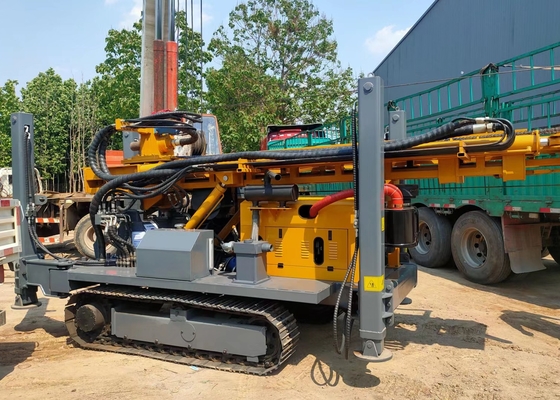 350m Deep Crawler Mounted Drill Rig Multifunctional Dth Borehole