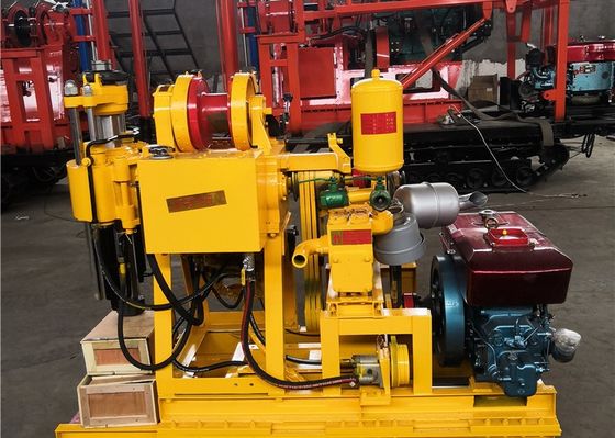 100 Meters Yellow Geological Drilling Rig Machine With Diesel Engine Power / 42mm Drilling Rod