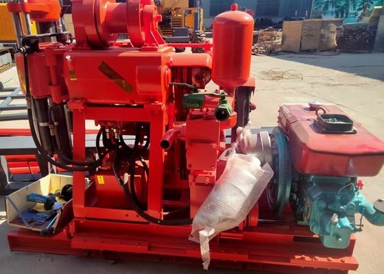 Depth 200m Soil Test Drilling Machine For Core Borehole Drilling With 22 HP Diesel Engine