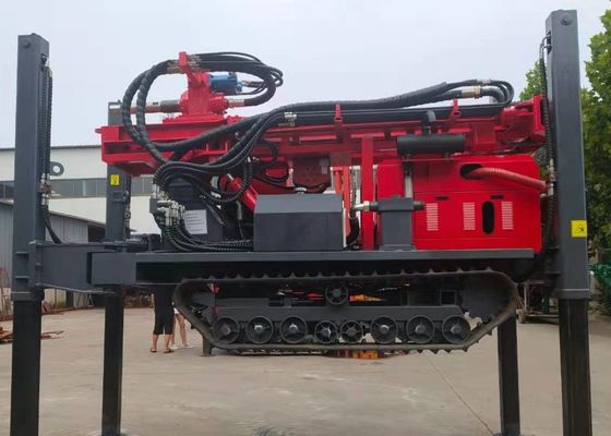 73KW Diesel Engine Track Water Well Drilling Rig With Hydraulic Tower