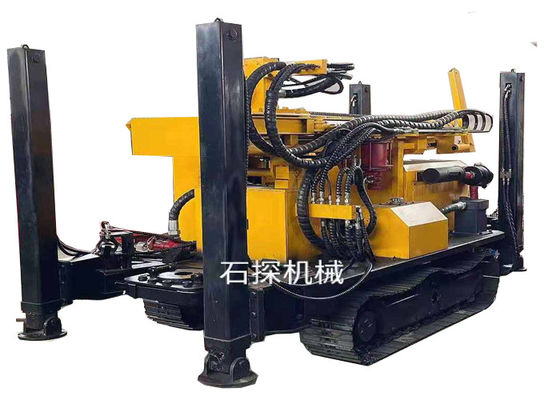 Large Torque Pneumatic Water Well Drilling Rig With Steel Track