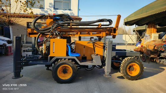 Track / Tractor Deep Borehole Drilling Rig Machine For 105-305mm Diameter