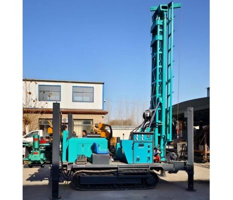 Diesel Engine 91kw Water Well Driling Rig Hydraulic Track Walking
