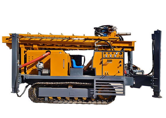 1000m Crawler Hydraulic Water Well Drilling Rig 6 Cylinder Diesel Engine