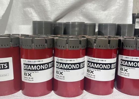NX BX Impregnated Diamond Core Drill Bit For Samples Wireline Core Collection