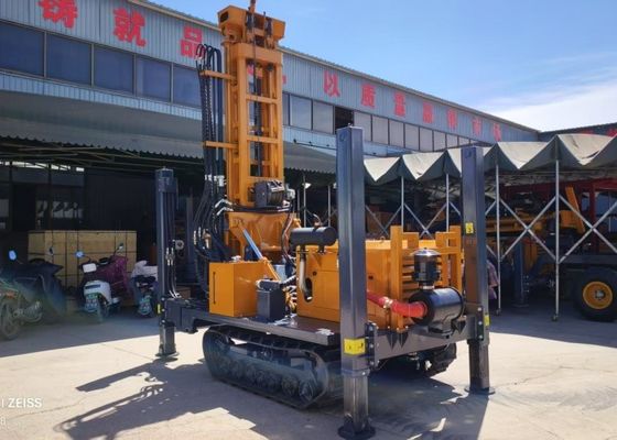 Water Well Rubber Crawler Mounted Power Pneumatic Drill Rigs 150-180 Meters