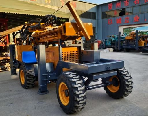 Africa ST260 Tire Type Drill Rig With Mud Pump / Air Compressor