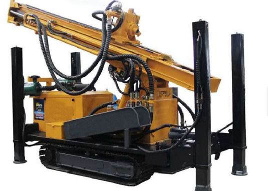 200m Tracked Hydraulic System Pneumatic DTH Tractor Mounted Drill Rig