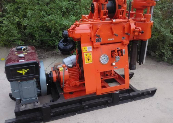 Gk 200 Borehole Water Well Geological Drilling Rig Machine With BW 160 Mud Pump