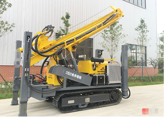 St 180 Meters Rubber Or Steel Crawler Pneumatic Drilling Rig For Water Well Borehole