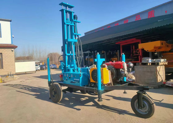 Capacité de levage de 15 kn Rig de forage de puits d'eau pour le forage de boue et profondeur de forage de 100 m