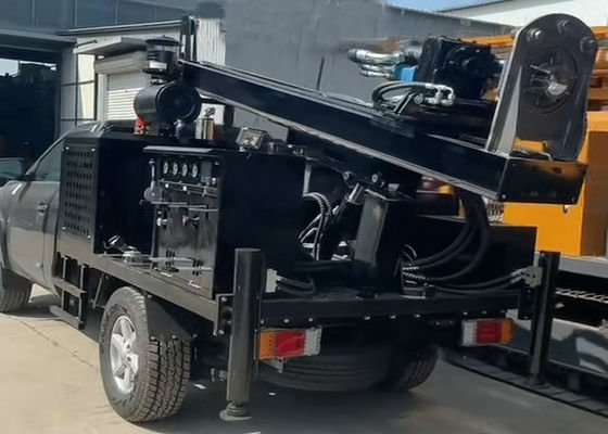 Machine de forage montée sur tracteur à double alimentation pour les opérations sur le terrain