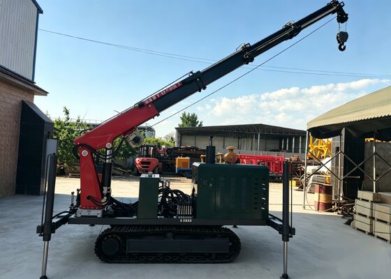 Chassis à rouleaux en acier à commande à distance avec rampe de grue pour la construction et le forage
