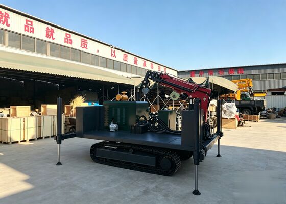 Base chenille multifonctionnelle en acier avec grue télescopique montée pour l'ingénierie tout-terrain