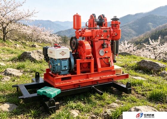 Facile d'utilisation Machine de forage de forage au moteur diesel XY-1A pour l'exploration