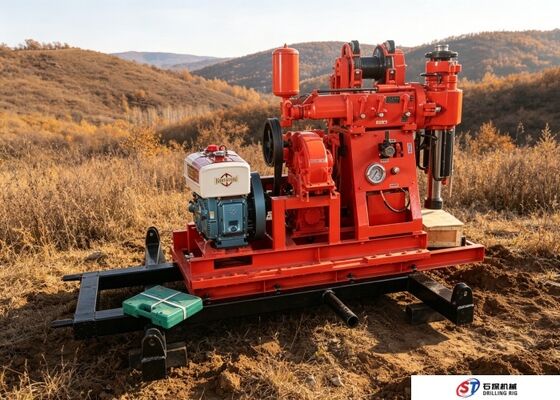 Machine de forage de forage durable XY1A à moteur diesel, adaptée à la collecte d'échantillons en terre profonde