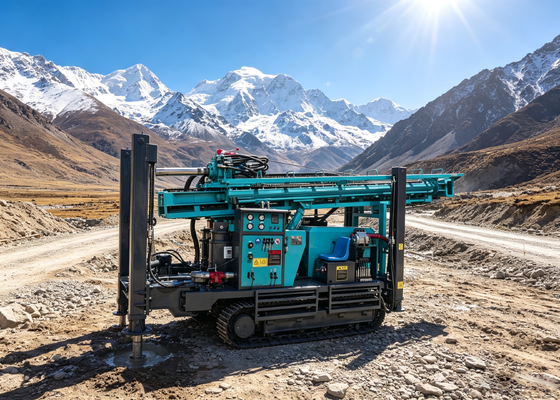 Machine de forage de trous d'eau à haut rendement avec compresseur d'air/pompe à boue