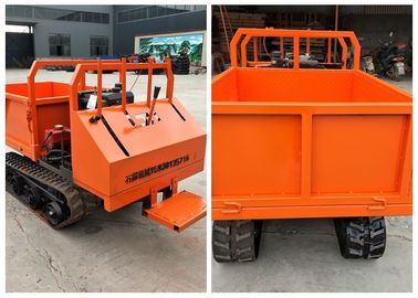 Le mini chargement en caoutchouc d'individu de 1 tonne a dépisté la couleur d'orange de transporteur de chenille de déchargeur