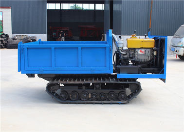 Couleur bleue mini opération simple en caoutchouc de camion de déchargeur de transporteur de voie de 2 tonnes