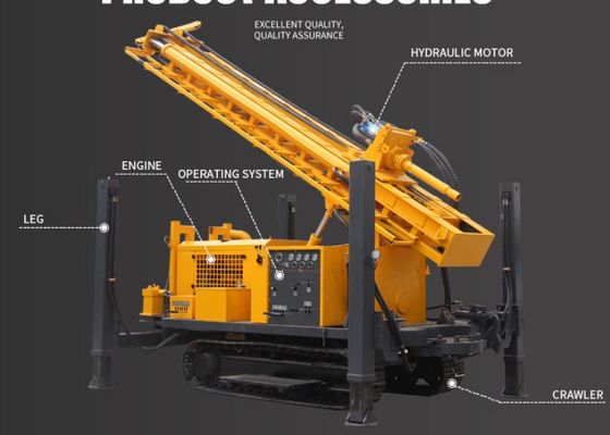 installation de perceuse montée par chenille 450m diesel de 260m 300m 350m