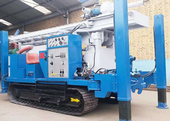 350 mètres de perçage pneumatique Rig Positive Circulation Steel Crawler ont monté