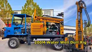 Plate-forme de forage de puits d'eau puissante, profondeur de 200 M