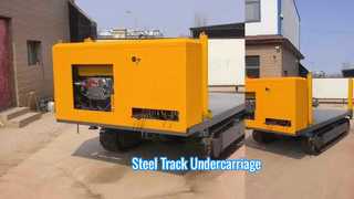 Train de roulement à chenilles en acier robuste pour plates-formes de forage